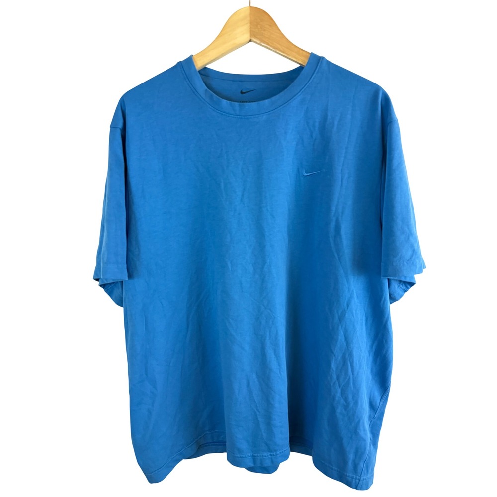 Nike Dri-FIT Short Sleeve T-Shirt Mens XL Blue Embroidered Swoosh